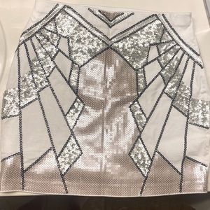 Express sequin mini skirt